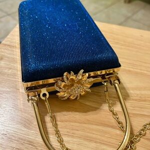 Elegant Blue Evening Clutch